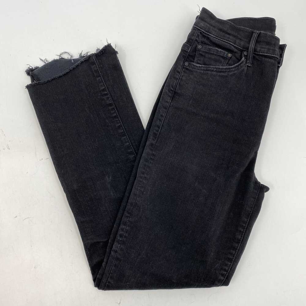 MOTHER Black Insider Step Crop Fray Jeans | Size 25 - Picture 8 of 11